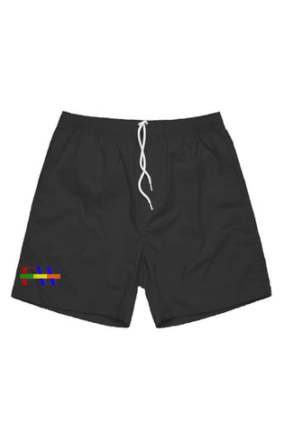 Black Mens Short Shorts Color FW Logo